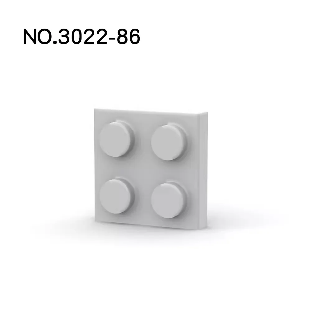 Color: black - 20Pcs  MOC Parts 3022 94148 Plate 2 x 2 Compatible Bricks DIY Assmble Building Blocks Particle Kid Puzzle Brain Toy Birthday Gif