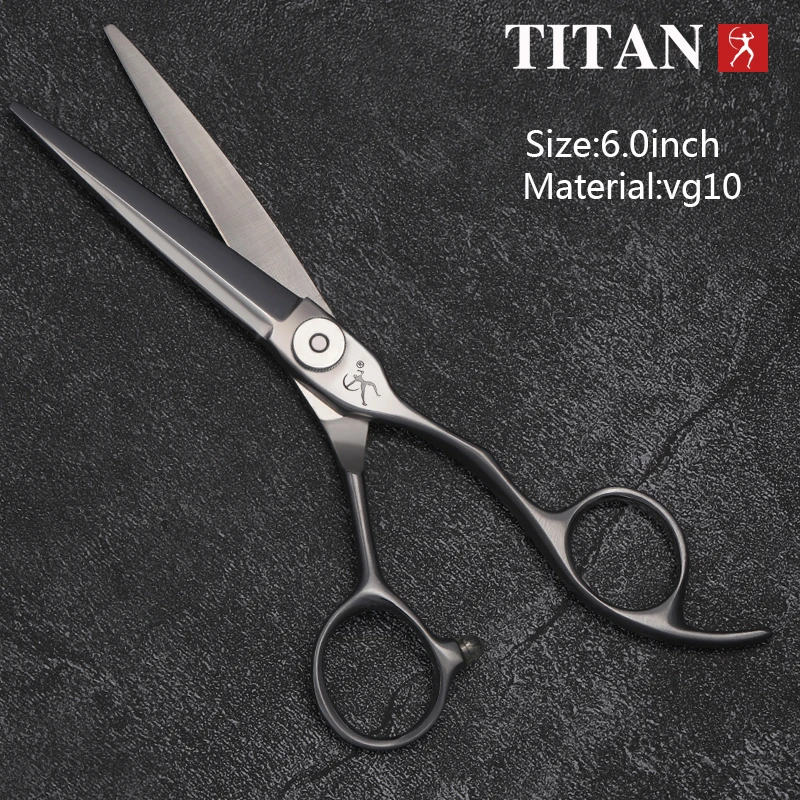 Color: Blue - TITAN professional 6 inch hair  cut scissors cutting salon scissor  barber thinning shears hairdressing scissors