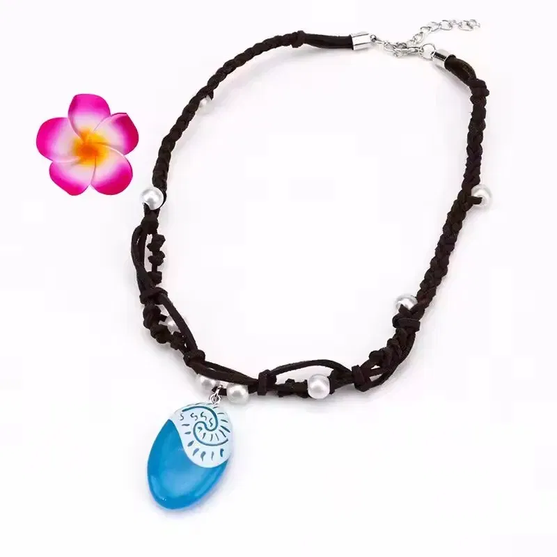 Color: Beige - Girls Moana Garland Flower Wreath Headdress Kid Adult Princess Costume Cosplay Vaiana Floral Headgear Wig