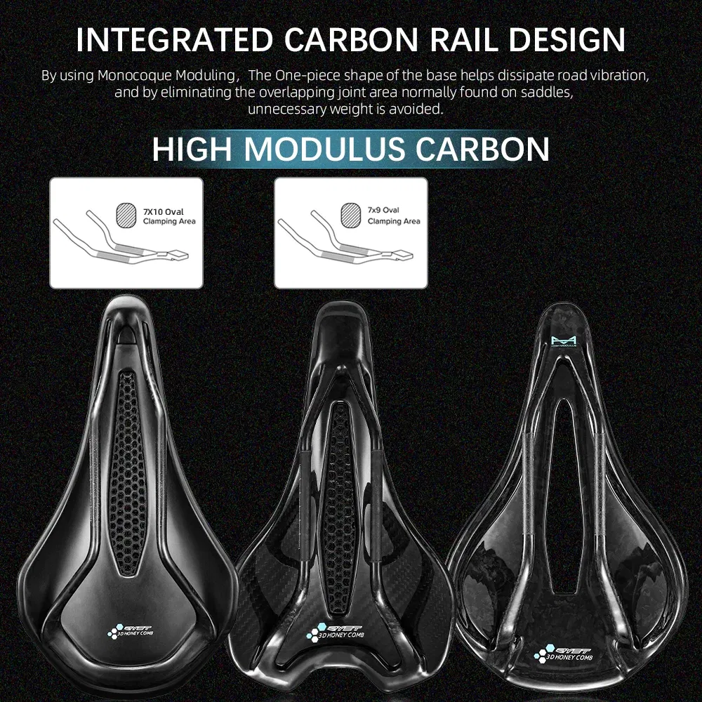 Color: Yellow - RYET Carbon Bicycle Saddle 3D Printed Saddle EVA Saddle Ultralight Bike Seating Triathlon Road MTB Mountain Gravel Cycling Parts