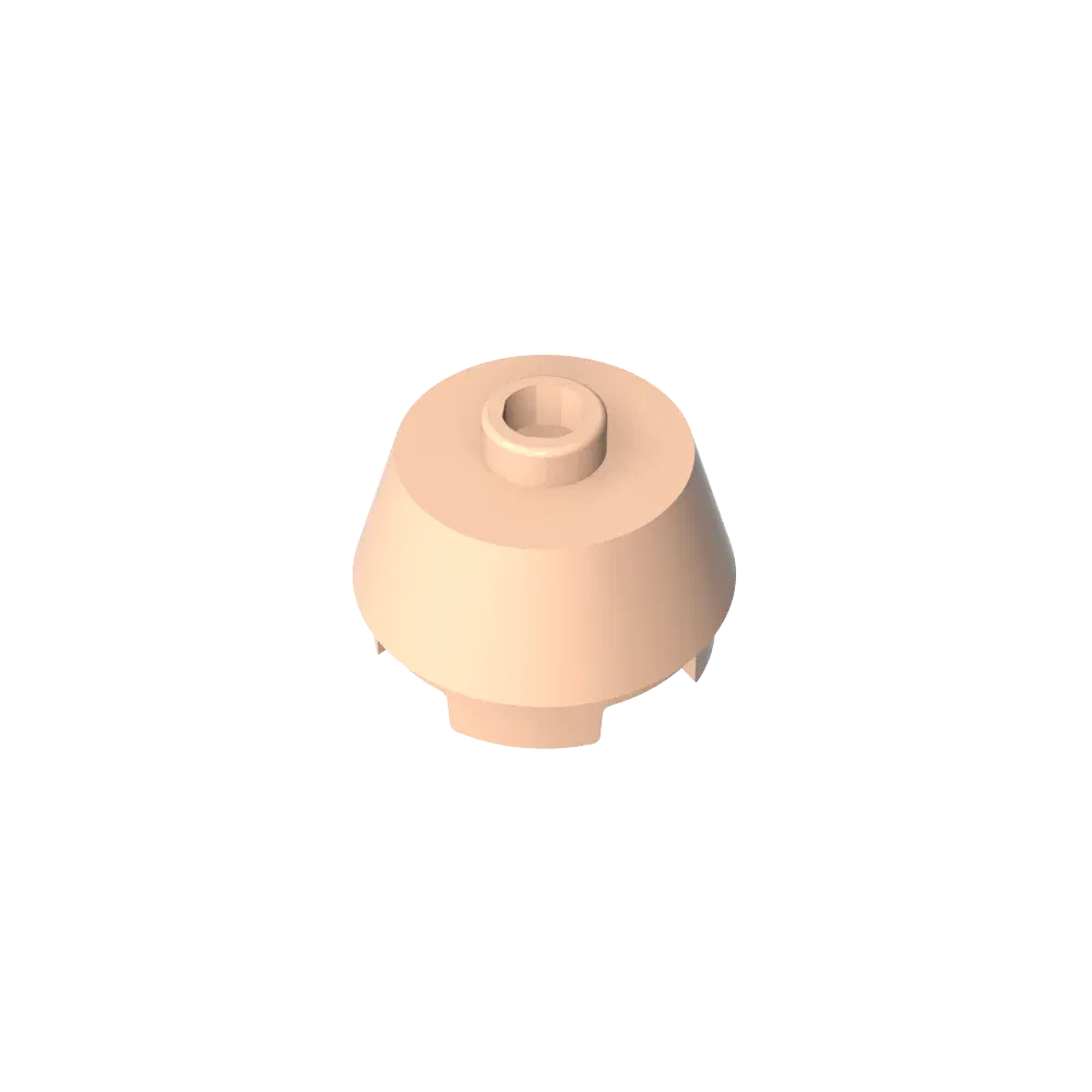 Color: Apricot - Gobricks GDS-946  Cone 2 x 2 Truncated compatible with lego 98100 pieces of children's DIY Educational Building Blocks Technical