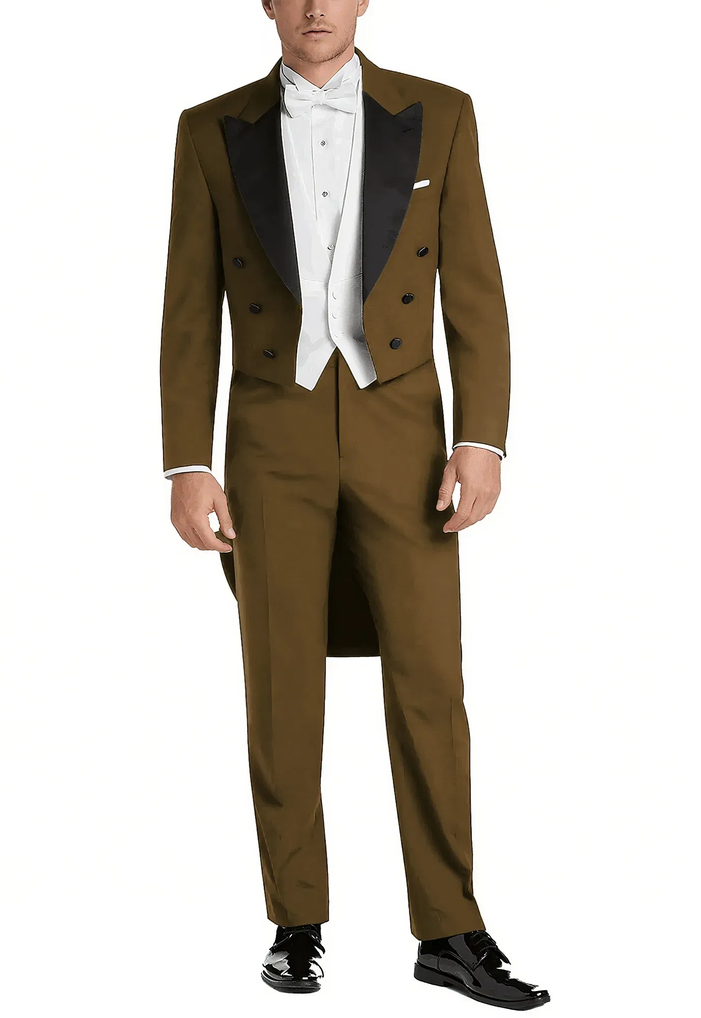 Color: Ivory, Size: XXL - Italy Style Aristocratic Men Suit Three Pieces(Jacket+Pants+Vest) Hot-selling High-quality Double Breasted Male Clothing