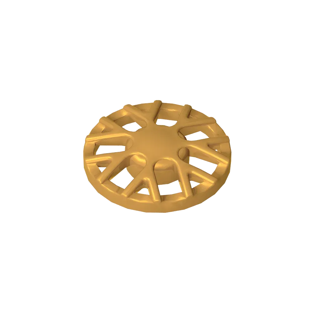 Color: wood - Gobricks GDS-21261 Wheel Cover 7 Spoke Y Shape - for Wheel 18976 compatible with lego 18979B Assembles Building Blocks