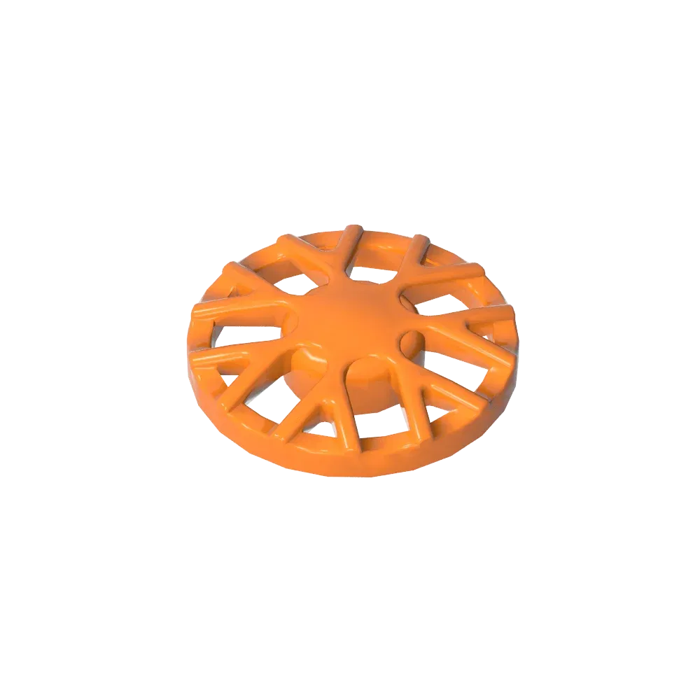 Color: wood - Gobricks GDS-21261 Wheel Cover 7 Spoke Y Shape - for Wheel 18976 compatible with lego 18979B Assembles Building Blocks