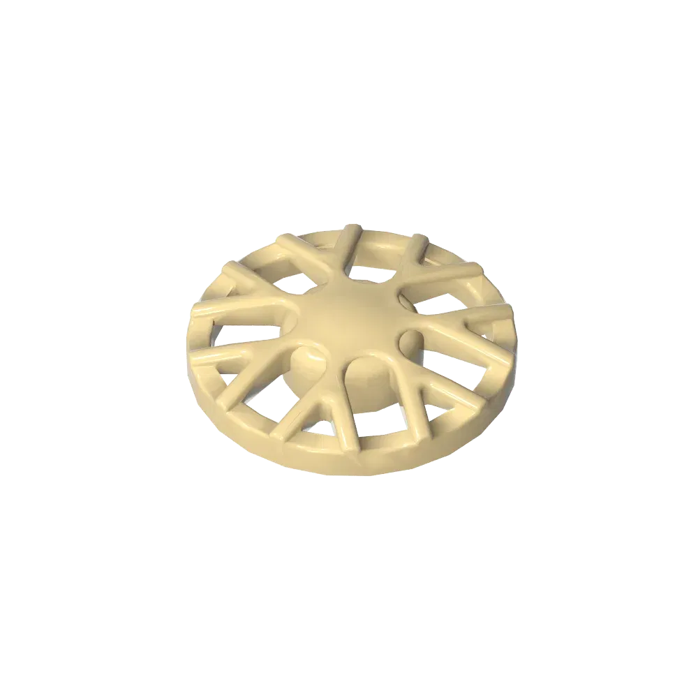 Color: wood - Gobricks GDS-21261 Wheel Cover 7 Spoke Y Shape - for Wheel 18976 compatible with lego 18979B Assembles Building Blocks
