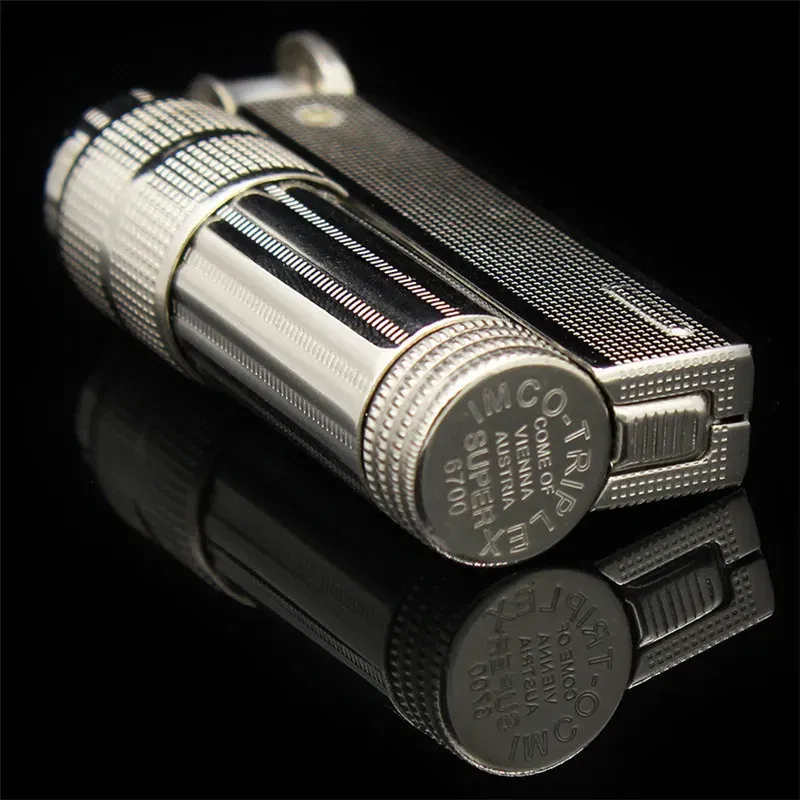 Color: Orange - Original IMCO Lighter Old Gasoline Flint Lighter Windproof Stainless Steel Cigarette Petrol Oil Lighter Inflated Gadgets Man