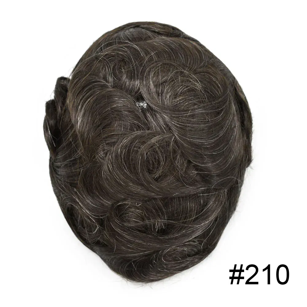 Toupee Color: 210#, Toupee Density: 100%, Length: 6 inches, Ships From: CHINA, Toupee Size: 8x10 - Men Toupee Hair Systems Ultra Thin Skin 0.06MM V-LOOP Capillary Prosthesis Invisible Hairline Real Human HairPieces Hair Units