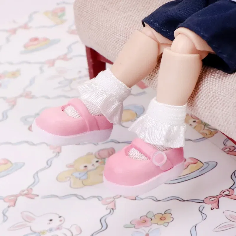 Color: SKY BLUE, Size: Other - Plastic OB11 Student Shoes Obitsu 11 Doll Shoes ob11 Doll Pointy Toe Shoes Diy Toys For dod Ddf Body9 1/12 Bjd Gsc Bjd Doll