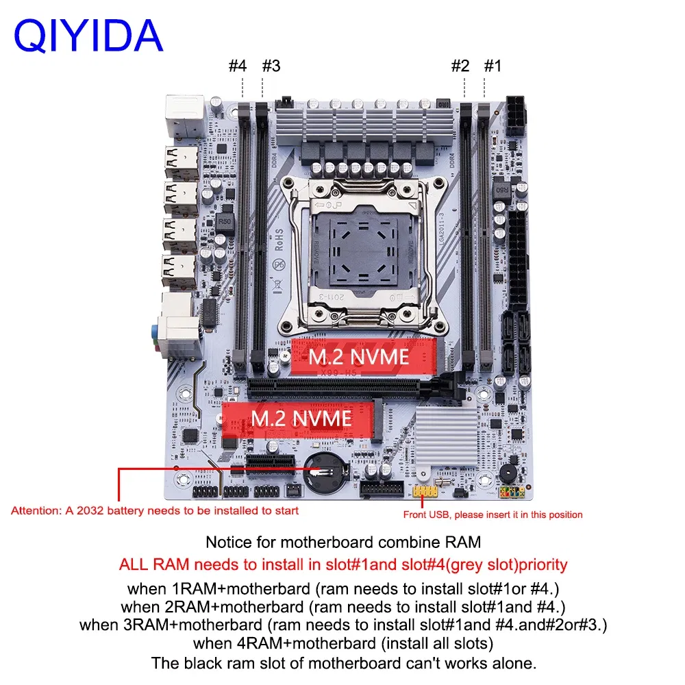 Color: WHITE, Ships From: CHINA - To X99 Motherboard Set Kit With LGA2011-3 Xeon E5 2630 V4 CPU DDR4 16GB REG ECC memory PCI 16x NVME M.2 SATA x99 H5