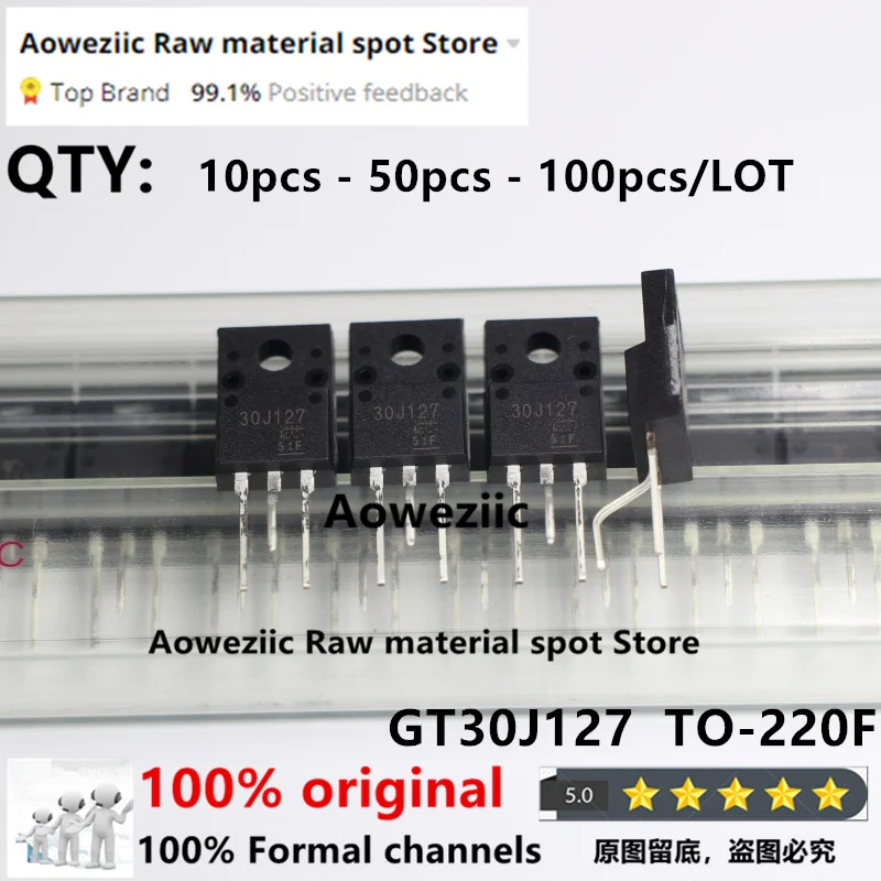 Color: Orange - Aoweziic 100% New  Imported Original GT30J127  30J127  TO-220F LCD Power Supply