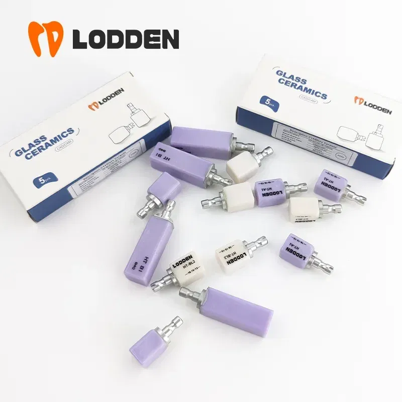 Color: Silver - 4pcs/box Dental Lithium Disilicate(Glass Ceramic) B40 Cube LT/HT for CAD CAM Inlay Veneer Crown Sirona cerec milling system
