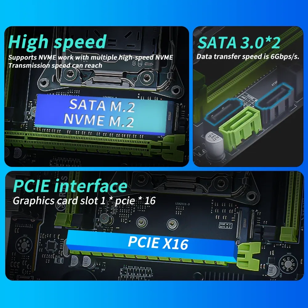 Bundle: Motherboard+CPU+RAM - MUCAI X99 P4 Motherboard LGA 2011-3 Kit Set With DDR4 16GB(2*8GB) 2666MHz RAM Memory And Intel Xeon E5 2680 V3 CPU Processor