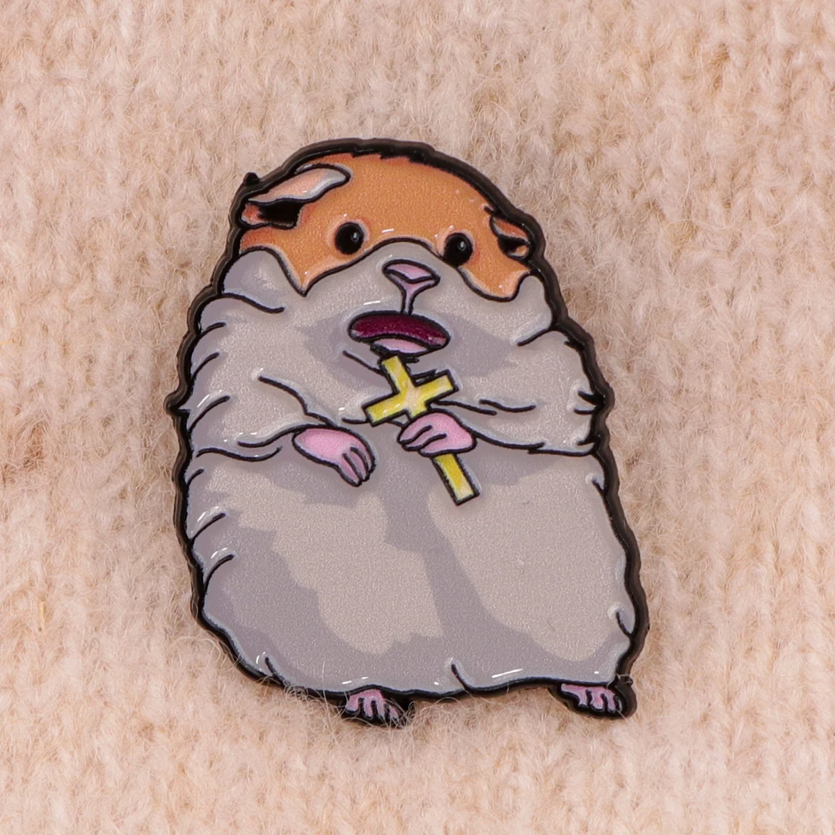 Cute Hamster Enamel Pin Cute Mouse Brooch Pines Lapel Pins Badge on Backpack Clothing Accessories Animal Jewelry Birthday Gifts