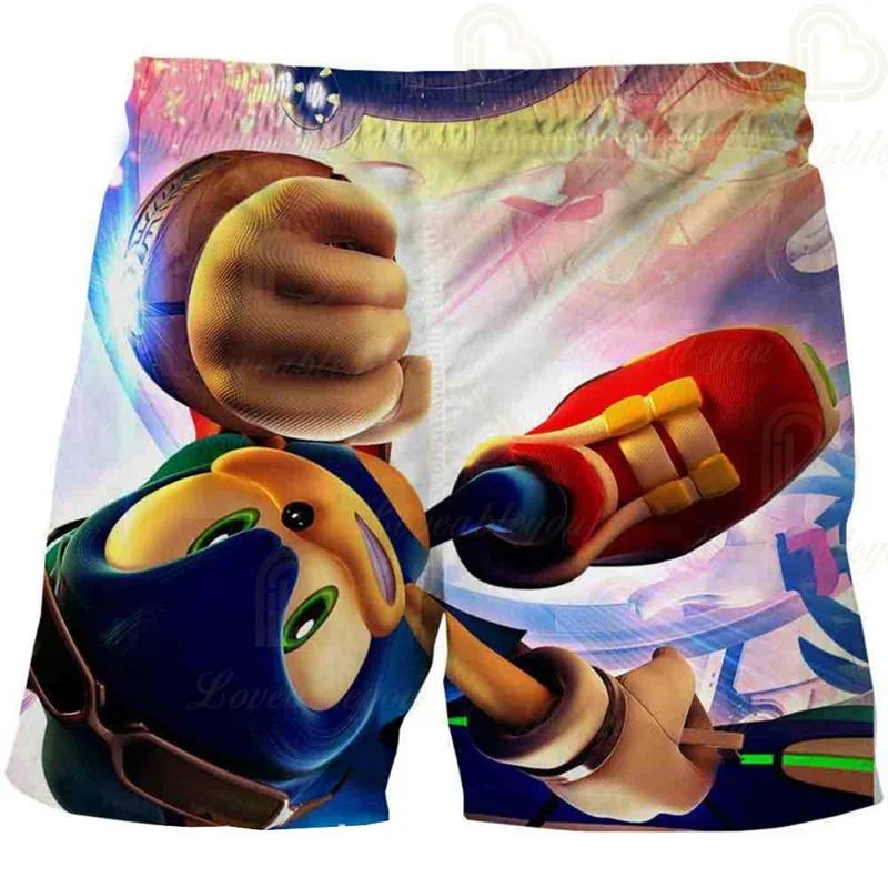 Color: Brown, Kid Size: 4 - New Anime Kids Sonic Shorts Fashion Boys Girls Clothes Harajuku Cute Baby Cartoon Casual Summer Boy Boy Beach Pants
