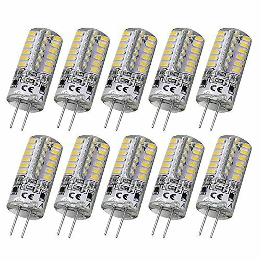 Emitting Color: RGB, Color: WHITE, Number of LED Chip: 3 pcs - 10Pcs G4 Led Bulb 2W 3W 5W 9W 10W 12W 15W AC/DC12V/AC220V 3014SMD Silicone Lamp Warm white/White l 360 Degree Angle LED Light