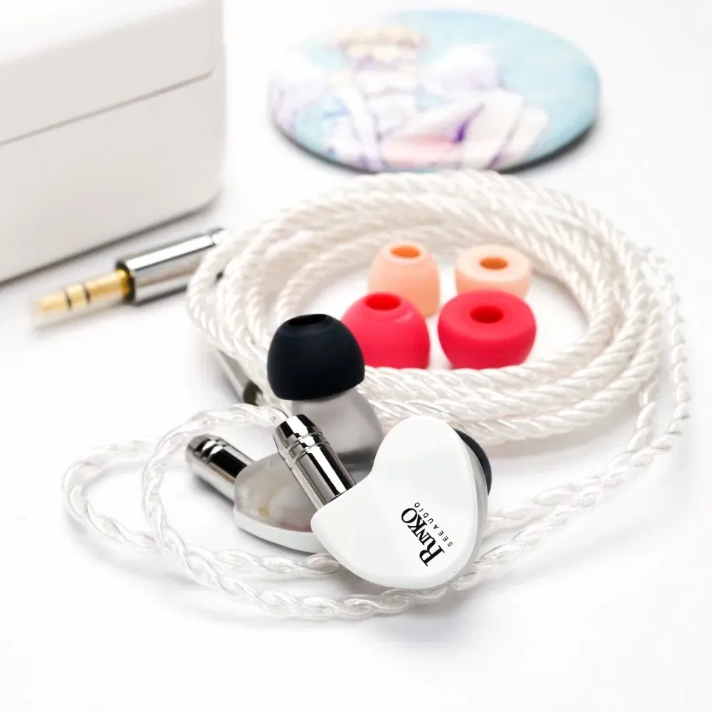 Color: Yellow - SeeAudio x Z Review White Rinko Hybrid Earphone 1DD+1Planar In-ear Monitors HiFi Wired Headphone J-POP Music Earbuds 2Pin 0.78