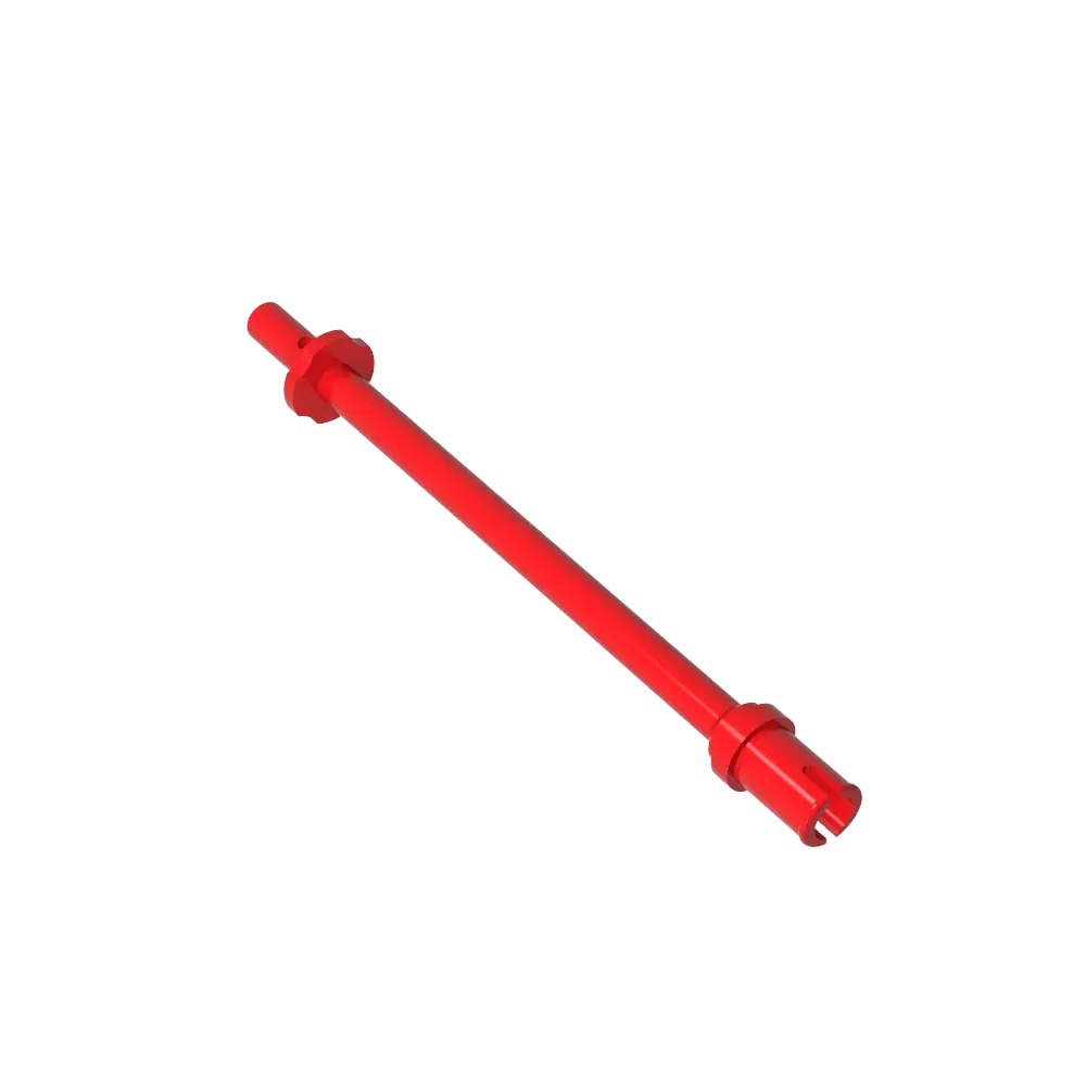 Color: Bright Light Orange - Gobricks GDS-2019 Bar 8L - Two Stop Rings / One Pin, Technical Figure Ski Pole [Flat End]  compatible with lego 2714