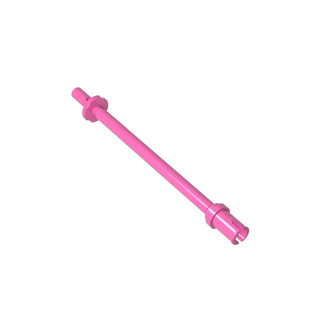 Color: Bright Light Orange - Gobricks GDS-2019 Bar 8L - Two Stop Rings / One Pin, Technical Figure Ski Pole [Flat End]  compatible with lego 2714