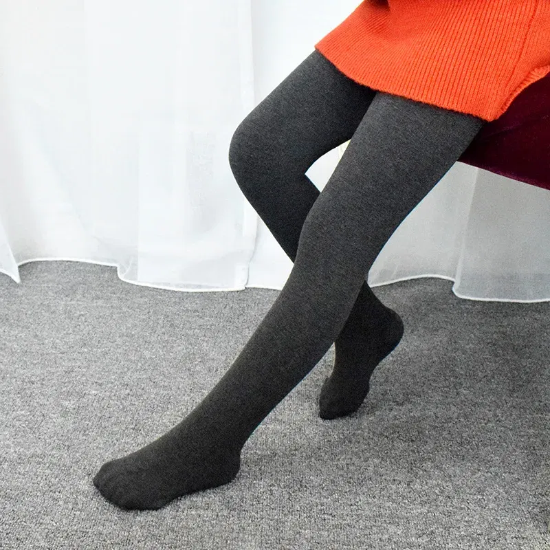 Color: SKY BLUE, Size: 80cm - High Quality Winter Fur Girls Leggings Thick Velvet Children Pants Warm Elastic Waist Cotton Kids Girls Trousers