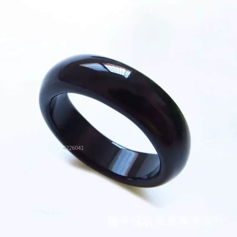 Main Stone Color: GRAY - Natural Chalcedony Hand-carved Jade Ring Fashion Jewelry Gift Jade Rings Various Colors Lovers Gemstones Accessories Wholesale