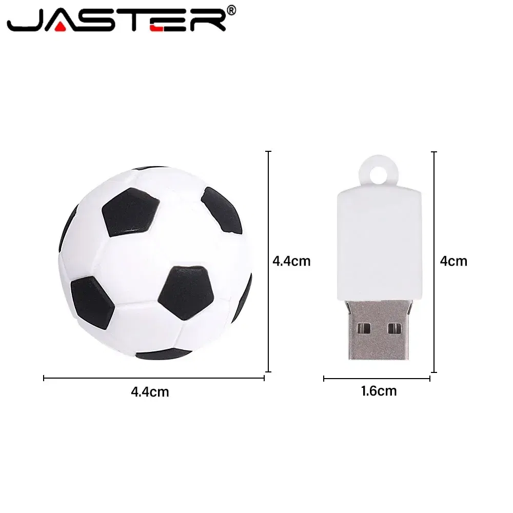 Capacity: 16GB, Color: Black - Football USB Flash Drive 64GB Cute Cartoon Memory Stick 32GB Yellow Red Black Pen Drive 16GB Creative Gift U Disk Free Chain
