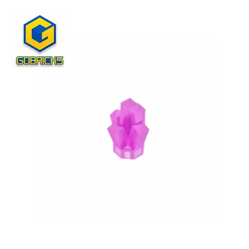 Color: WHITE - Gobricks GDS-2022 Rock 1 x 1 Crystal 5 Point compatible with lego 30385 Building Blocks Technical pieces of children's toys
