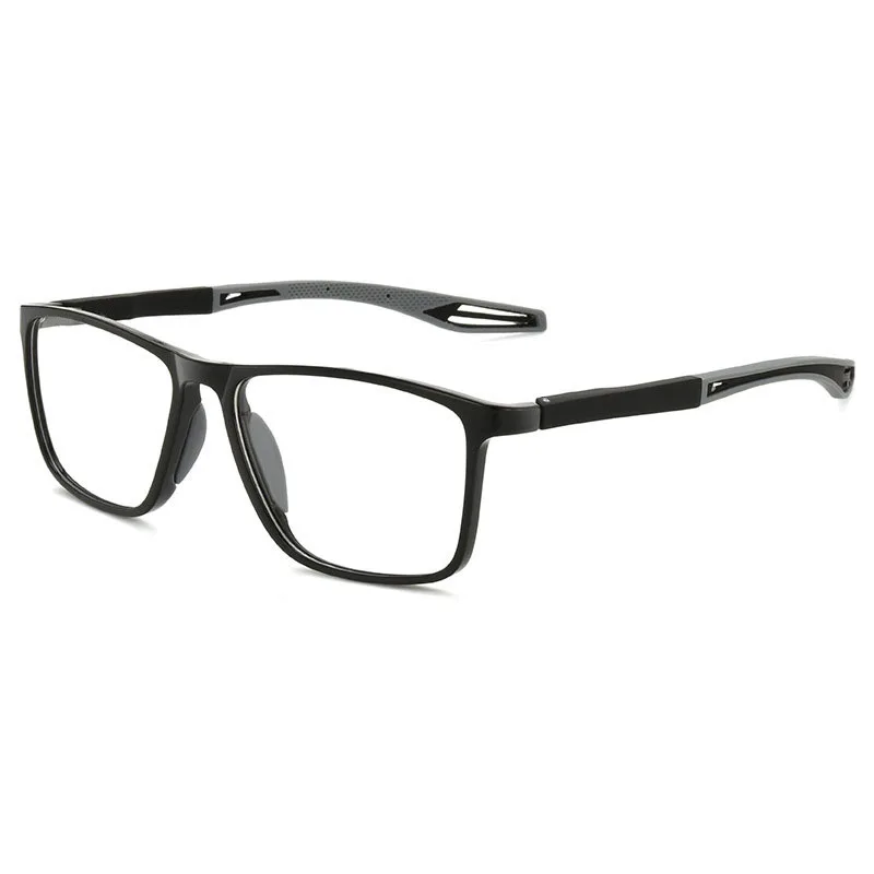 Frame Color: Black, Eye Prescription: +300 - Soft Multifocal Progressive Reading Glasses Anti Blue Light Multifocal Elderly Eyewears Men Women's Large Frame Eyeglasses