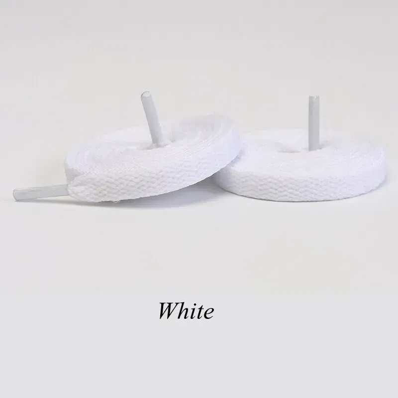 Color: WHITE, Ships From: CHINA, Length: 160cm - 1pair Flat Shoelaces Classic Shoe Laces Fit Fashion Solid Sports Shoelace Casual Unisex Shoe Strings Shoe Accessories