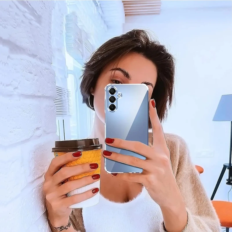 Color: Beige - Luxury Clear Phone Case For Samsung Galaxy A15 A25 A35 A55 A04 A14 A23 A54 A03 A13 A23 A33 A53 A73 A32 A52 A72 Back Cover