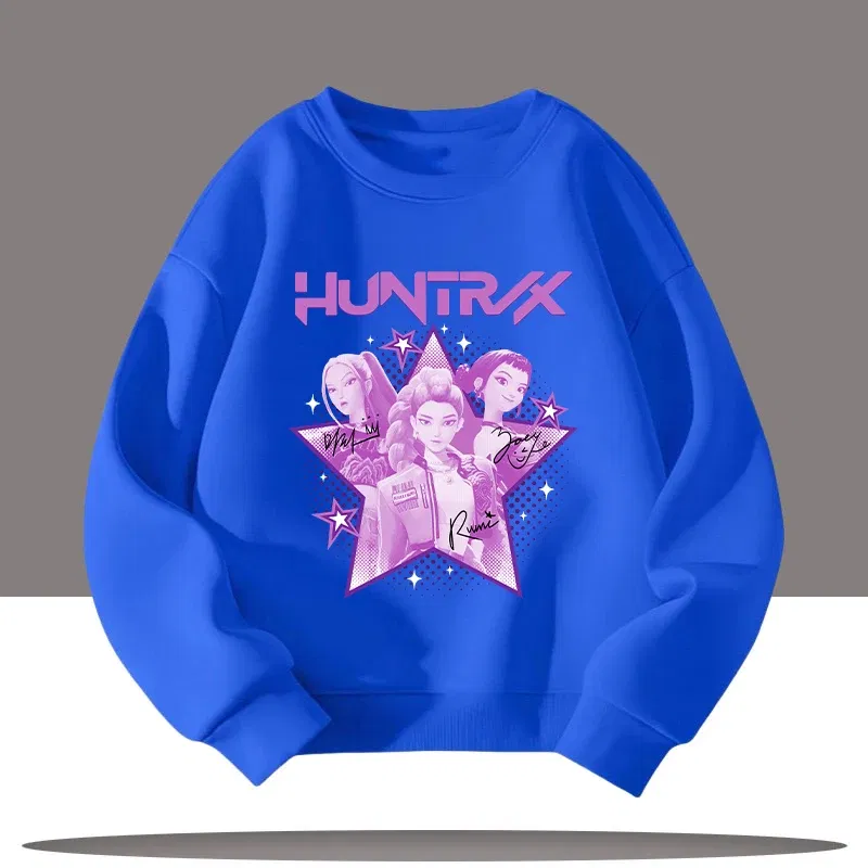 Color: Yellow, Kid Size: 10 - K-pop Demon Hunters New Children's Round-neck Sports Shirt with Cartoon Print - 3-12 Years Old Cute Girl Casual Top