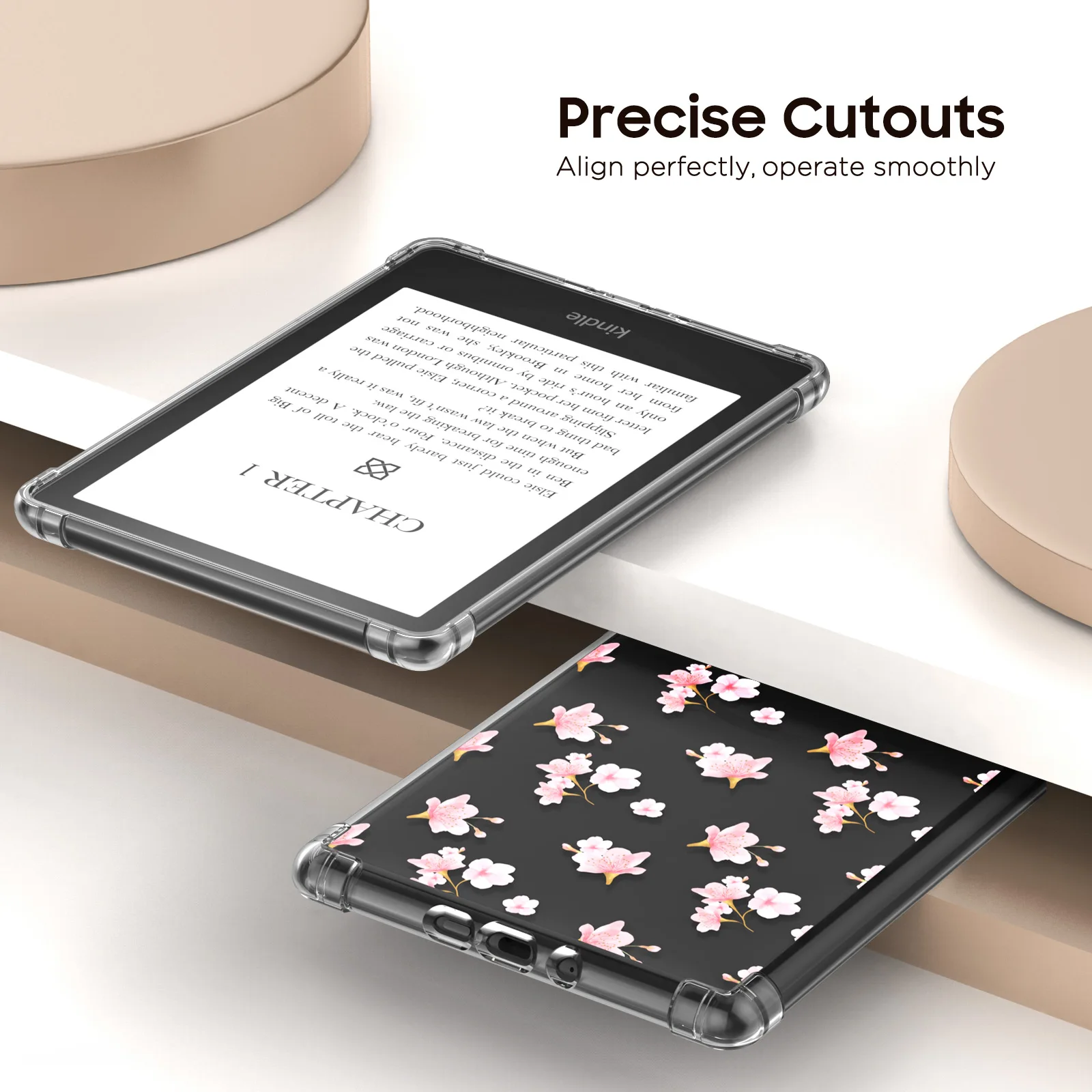Color: WHITE, Size: eleven - Case for 6.8" Kindle Paperwhite (11th Generation-2021) Ultra Clear Soft Flexible Transparent TPU Skin Bumper Back Cover Shell