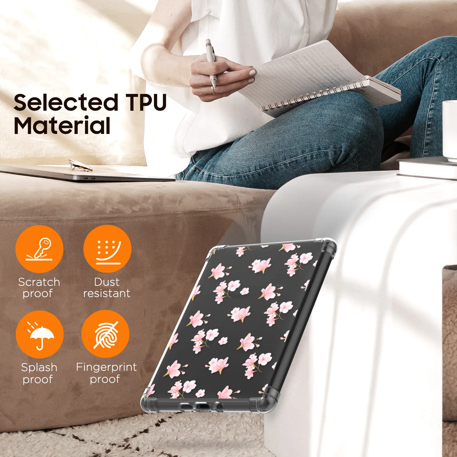 Color: WHITE, Size: eleven - Case for 6.8" Kindle Paperwhite (11th Generation-2021) Ultra Clear Soft Flexible Transparent TPU Skin Bumper Back Cover Shell