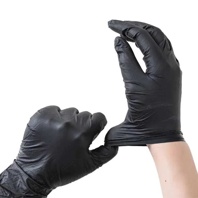 Disposable Black Nitrile Gloves for Household Use Latex Free Powder Free Cleaning Gloves Tattoo Hairdressing Tools