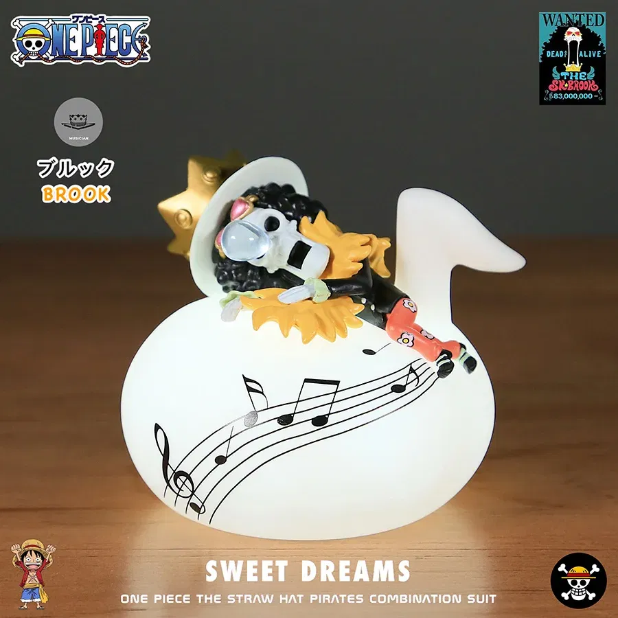 Color: WHITE - Original One Piece Night Light Luffy Zoro Sanji Anime Figure Lamp Soft Light Bedroom Bedside LED Light Room Children Toys Gift
