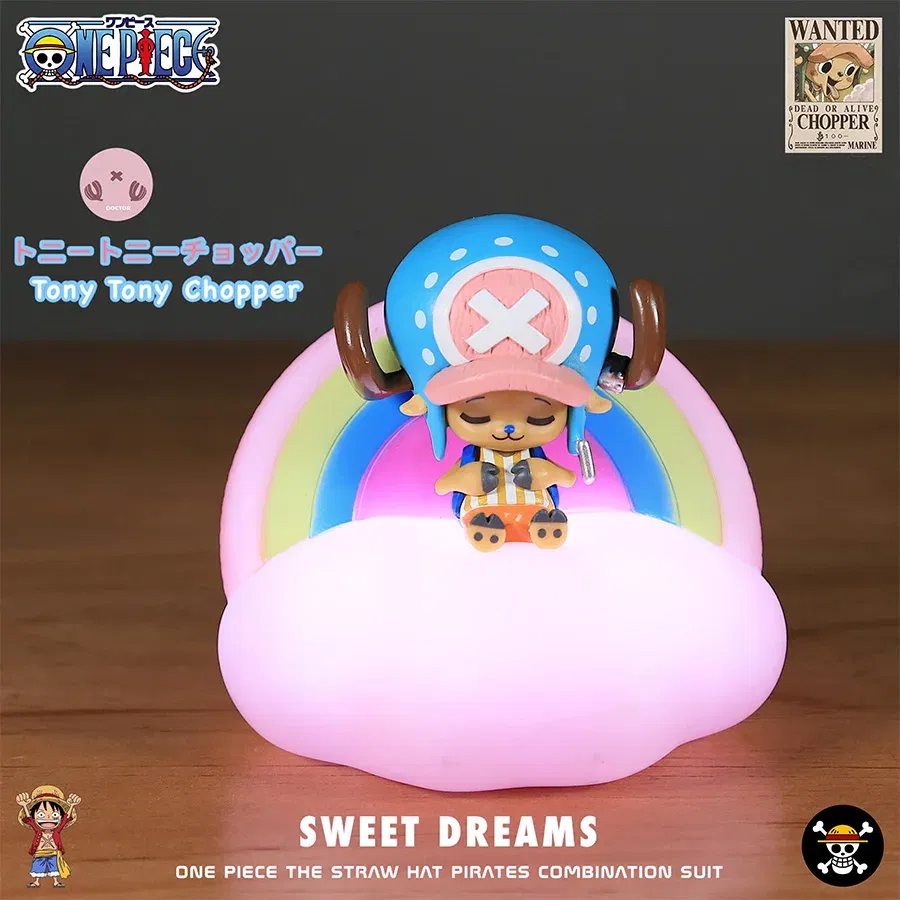 Color: WHITE - Original One Piece Night Light Luffy Zoro Sanji Anime Figure Lamp Soft Light Bedroom Bedside LED Light Room Children Toys Gift