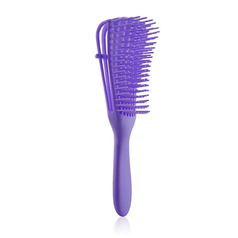Color: GRAY - Fluffy Scalp Massage Comb Multi-function Octopus Comb Hairstyle Smooth Hair Ribs Suitable for Curly Hair Brush Hair Styling Tool