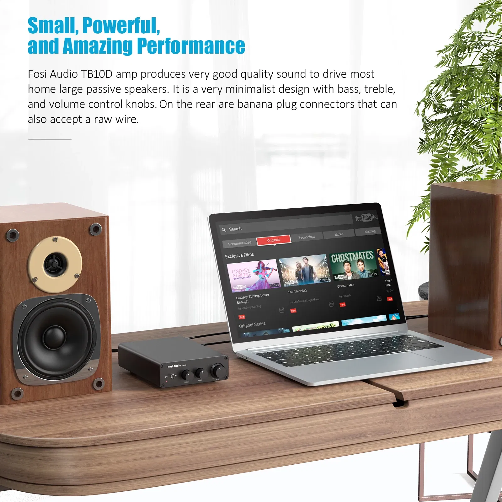Color: transparent, Ships From: CHINA - Fosi Audio 300Wx2 HiFi Sound Power Amplifier Upgrade New  TPA3255 Class D Stereo Amp With Treble Bass For Home Speaker