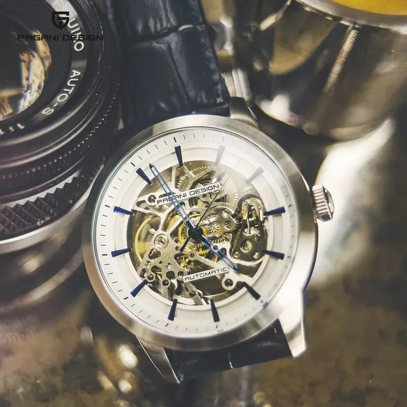 Color: Gold - 2024 PAGANI DESIGN New Men Luxury Automatic Mechanical Watch Stainless Steel Waterproof Sports Leather Watch Relogio Masculino