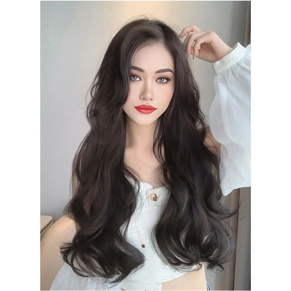 Color: T1B/350 - AOSI Part Synthetic Clip In Hair Extension Long Thick Curly Natural Blonde Flase Hair Hairpieces For Women Heat Resistant
