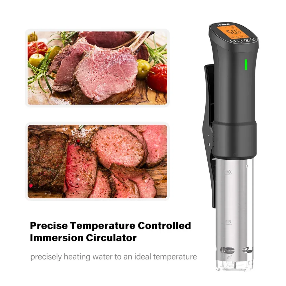 Color: Orange, Ships From: GERMANY - INKBIRD Culinary Sous Vide ISV-200W Wi-Fi Precision Cooker Powerful&Durable Immersion Circulator with Stainless Steel Components