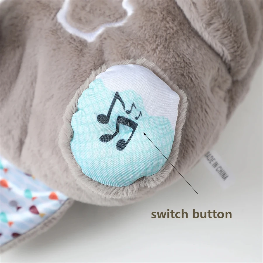 Color: Blue - Breathing Bear Baby Soothing Otter Plush Doll Toy Baby Kids Soothing Music Baby Sleeping Companion Sound and Light Doll Toy Gift