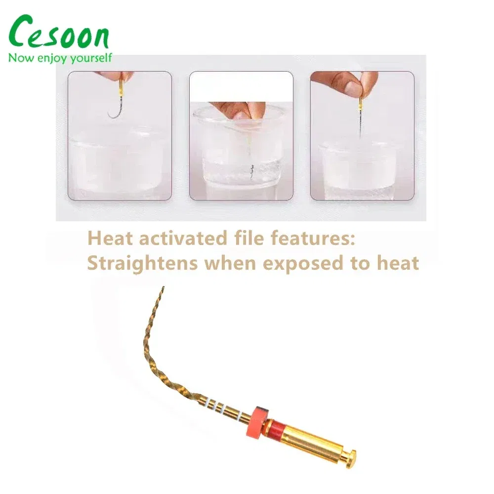 Color: Dark purple - Dental Heat Activation Gold Flexible Files Endodontic Endo NITI Rotary File Nickel Titainium For Root Canal Dentistry Lab Tools