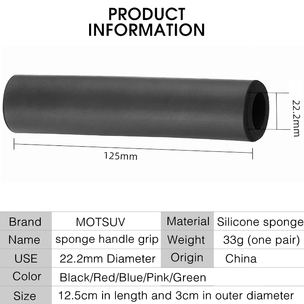 Color: Red - MOTSUV Bicycle Ultraight Density Foam Silicone Sponge Handlebar Grips for MTB bike XC/AM Anti-skid shock-absorbing Super Soft