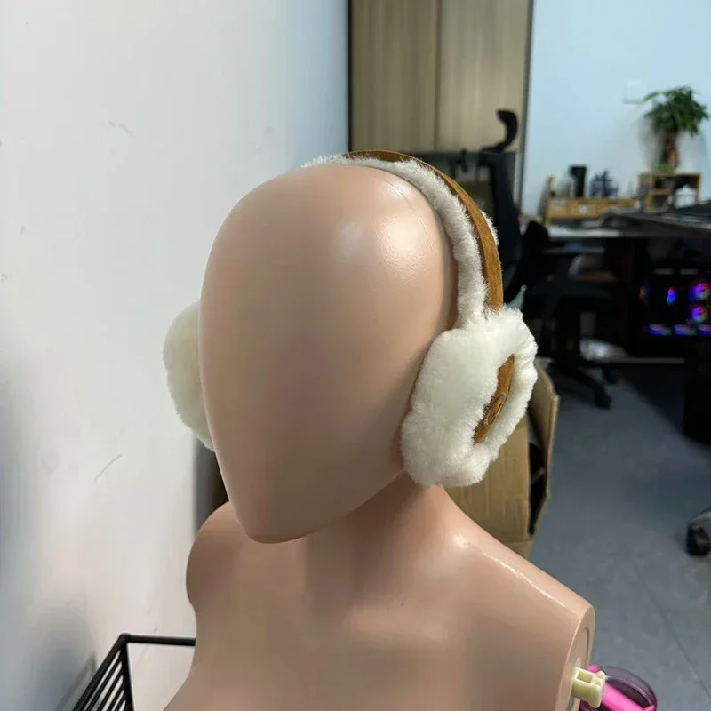 Color: green - Fashion Autumn Winter Earmuffs Women Men Ear Warmer Plush Solid Color Adjustable Foldable Ear Muffs Earflap Earmuffs