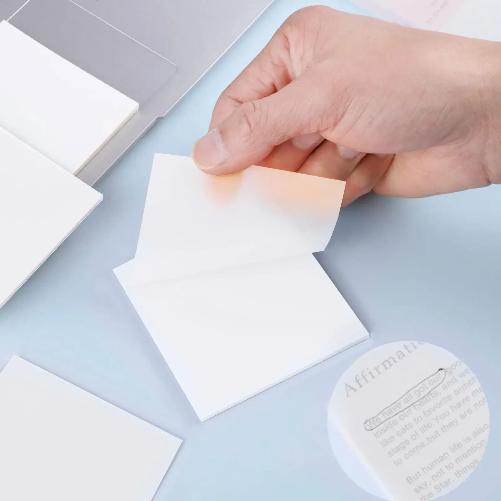 Color: Yellow, Ships From: CHINA - Transparent Sticky Notes Transparent Sticky Notes For Office School Message Reminder Self-Adhesive Clear Memo Message Reminder