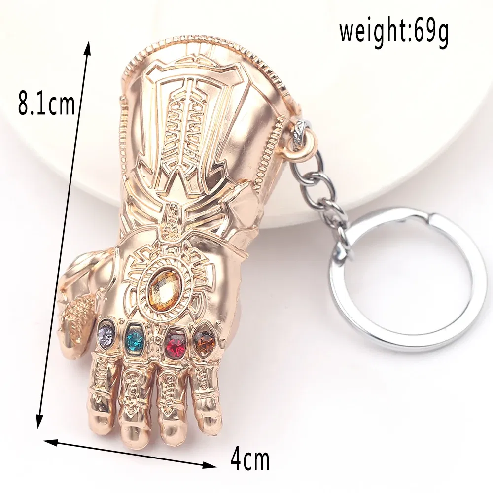 Color: green, Ships From: CHINA - Avengers Thanos Infinity Stones Gloves Bottle Opener KeyChain Marvel Jewelry Infinity Gauntlet Keyrings Backpack Key Holder