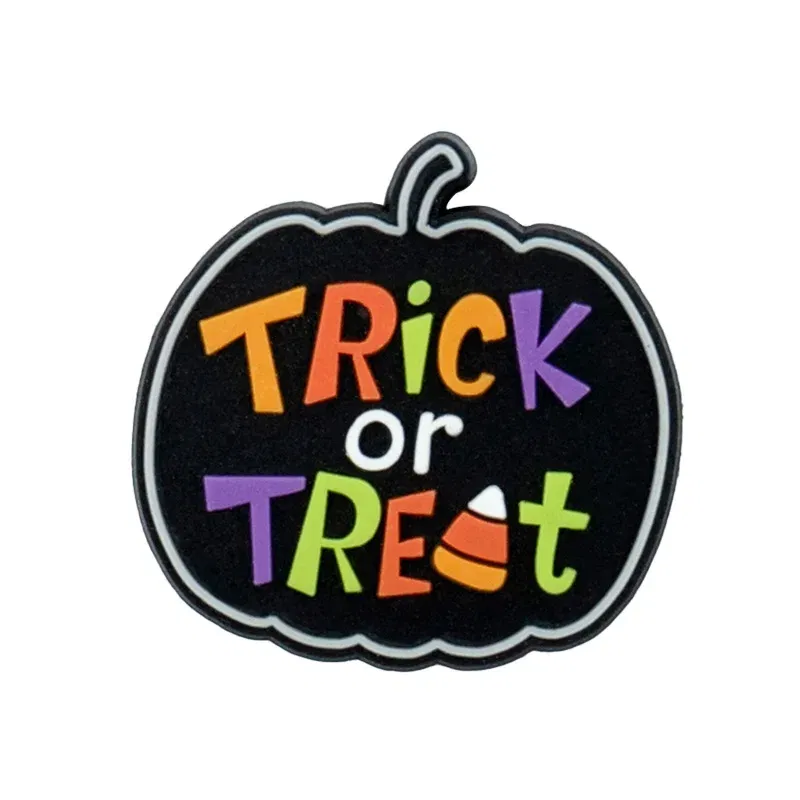 Color: transparent - Halloween Shoe Charms Funny Ghosts Pumpkin Clog Charms Sweets Candles Broom Shoe Clips Decorations Chips Cats Bats Clips Jeans