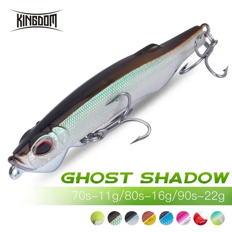 Size: 40mm, Color: Black & White Lable - Kingdom Fishing Lures Sinking Pencil 11g 16g 22g Far Casting Wobblers Artificial Hard Baits Fishing Tackles Lure For Pike Bass