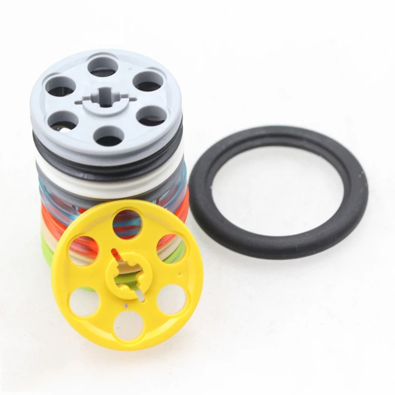 Color: wood - Buildings Blocks 4185 Wedge Belt Wheel (Pulley) For 2815 Tire High-Tech Wedge Belt Wheel GBC Toy MOC Set