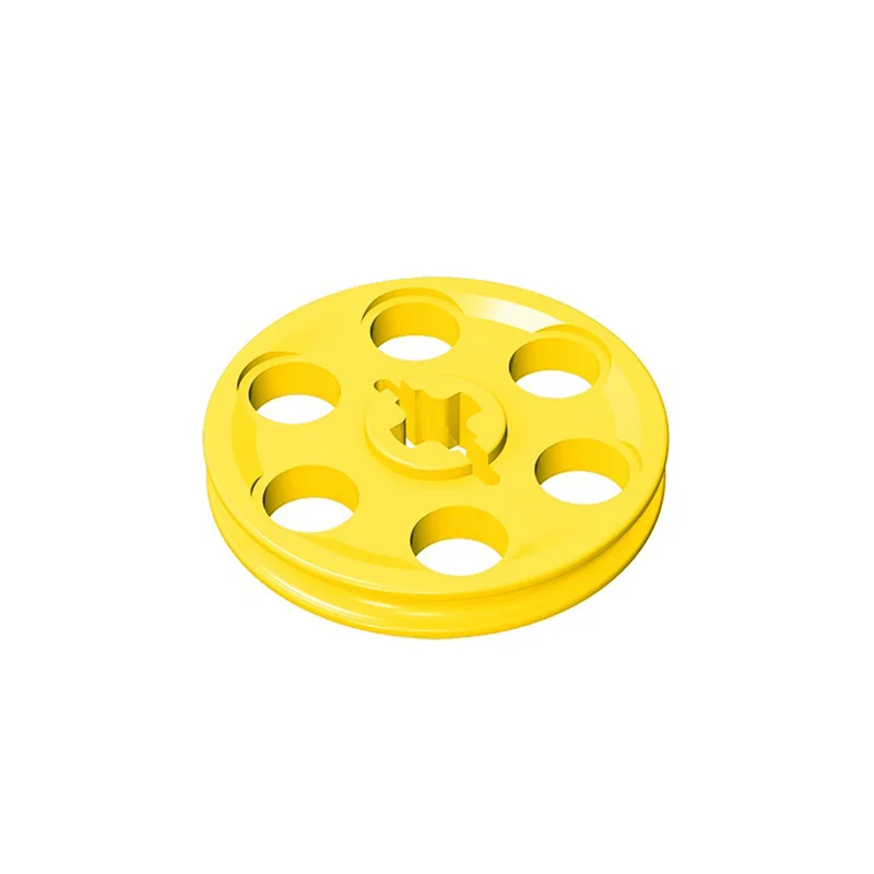 Color: wood - Buildings Blocks 4185 Wedge Belt Wheel (Pulley) For 2815 Tire High-Tech Wedge Belt Wheel GBC Toy MOC Set